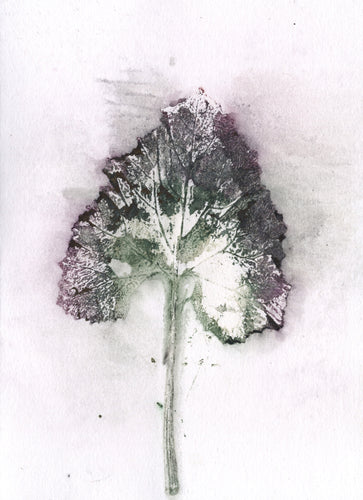 Foldekort med botanisk kunsttryk.