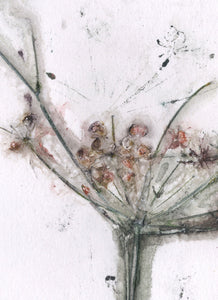 Foldekort med botanisk kunsttryk