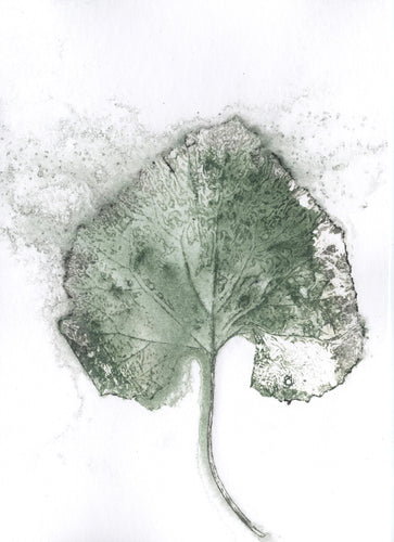 Foldekort med botanisk kunsttryk.