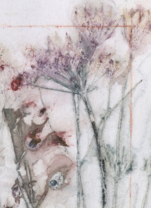 Foldekort med botanisk kunsttryk.