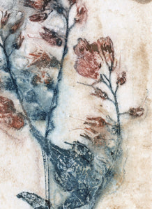 Foldekort med botanisk kunsttryk.